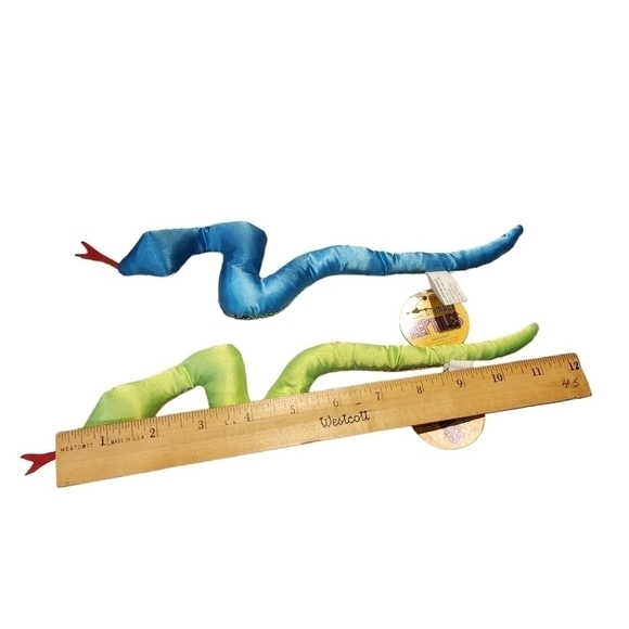 Sand filled Snake toy shimmery animal reptiles lot of 2 New with tags - Picture 7 of 7